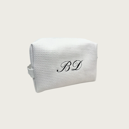 Monogram Waffle Pouch (Initials)