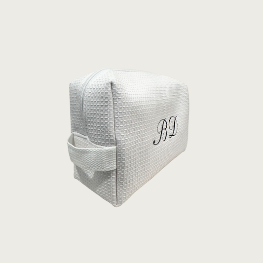 Monogram Waffle Pouch (Initials)