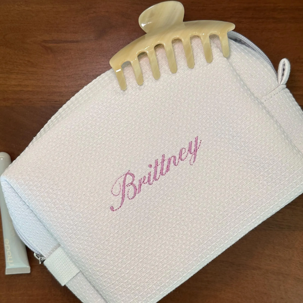 Waffle Pouch – Embroidered Name