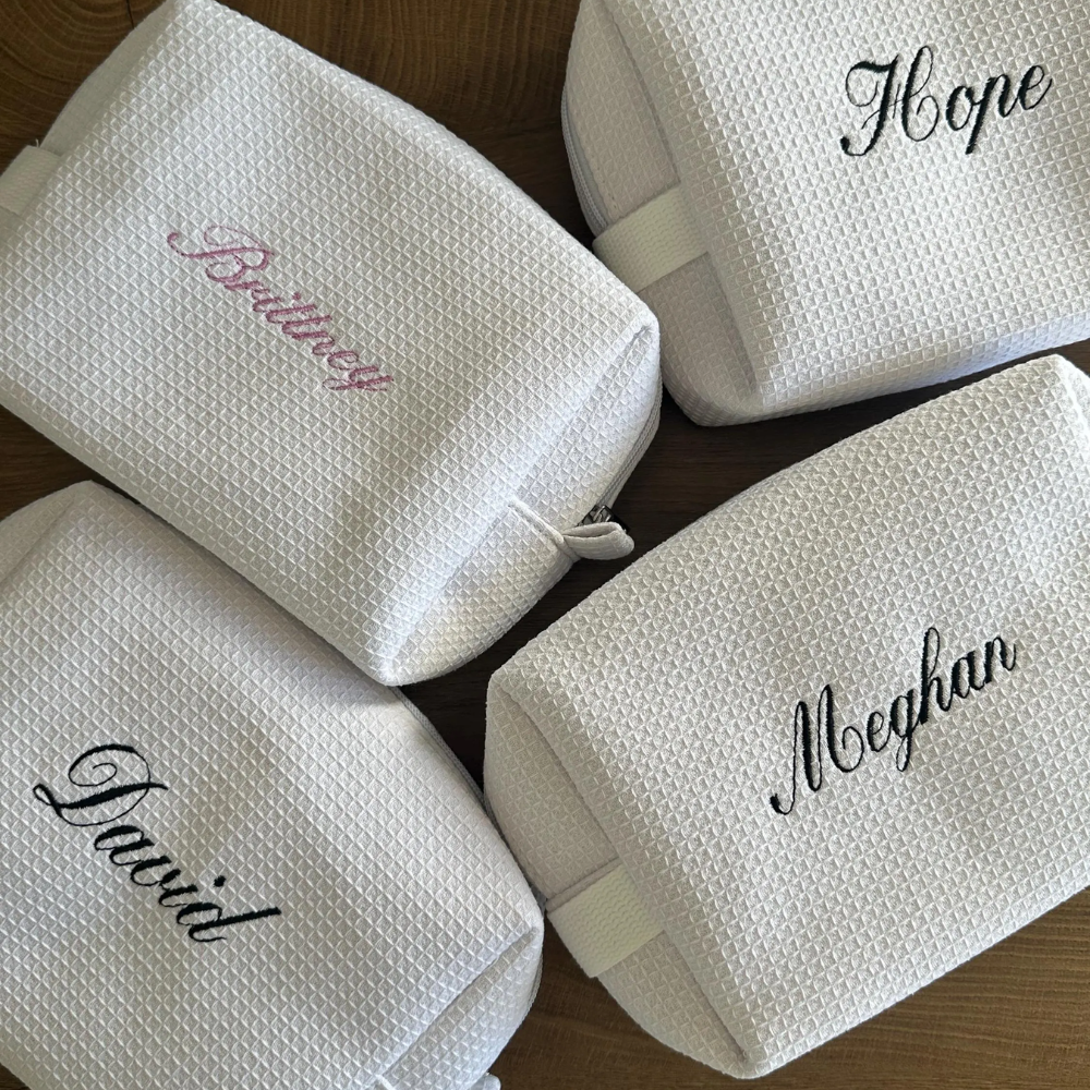 Waffle Pouch – Embroidered Name