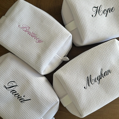 Waffle Pouch – Embroidered Name