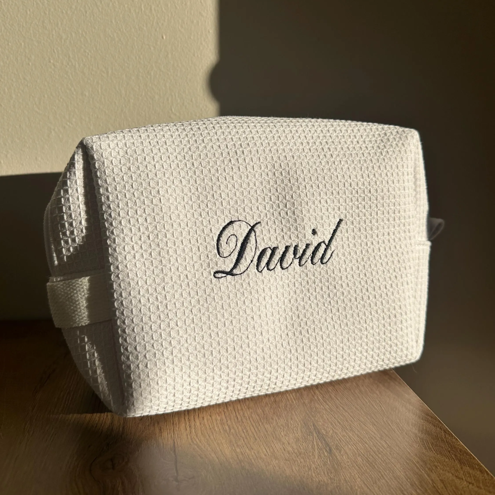 Waffle Pouch – Embroidered Name