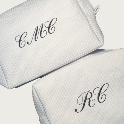Monogram Waffle Pouch (Initials)
