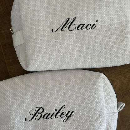 Waffle Pouch – Embroidered Name